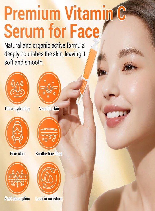 mopayzer Vitamin C Serum with Niacinamide, 30 Pcs Vitamin C Collagen Serum for Face, Anti Aging Face Serums for Fine Lines, Spots & Wrinkles, Intense Hydration, Boosts Collagen Daily Skin Care Ampoule Essence - Image 4